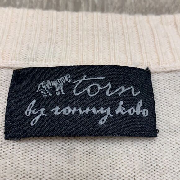 Torn By Ronny Kobo Cashmere Wool Blend Oversized Sweater - Picture 3 of 6